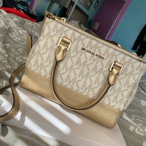 Michael Kors Purse Cream/Gold